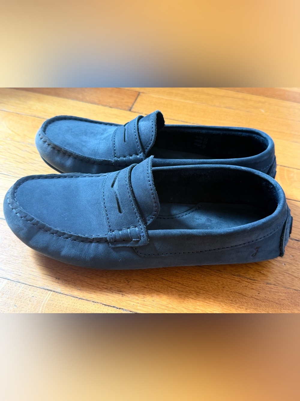 Jacadi Navy Blue Suede Kids Slip-On Loafers